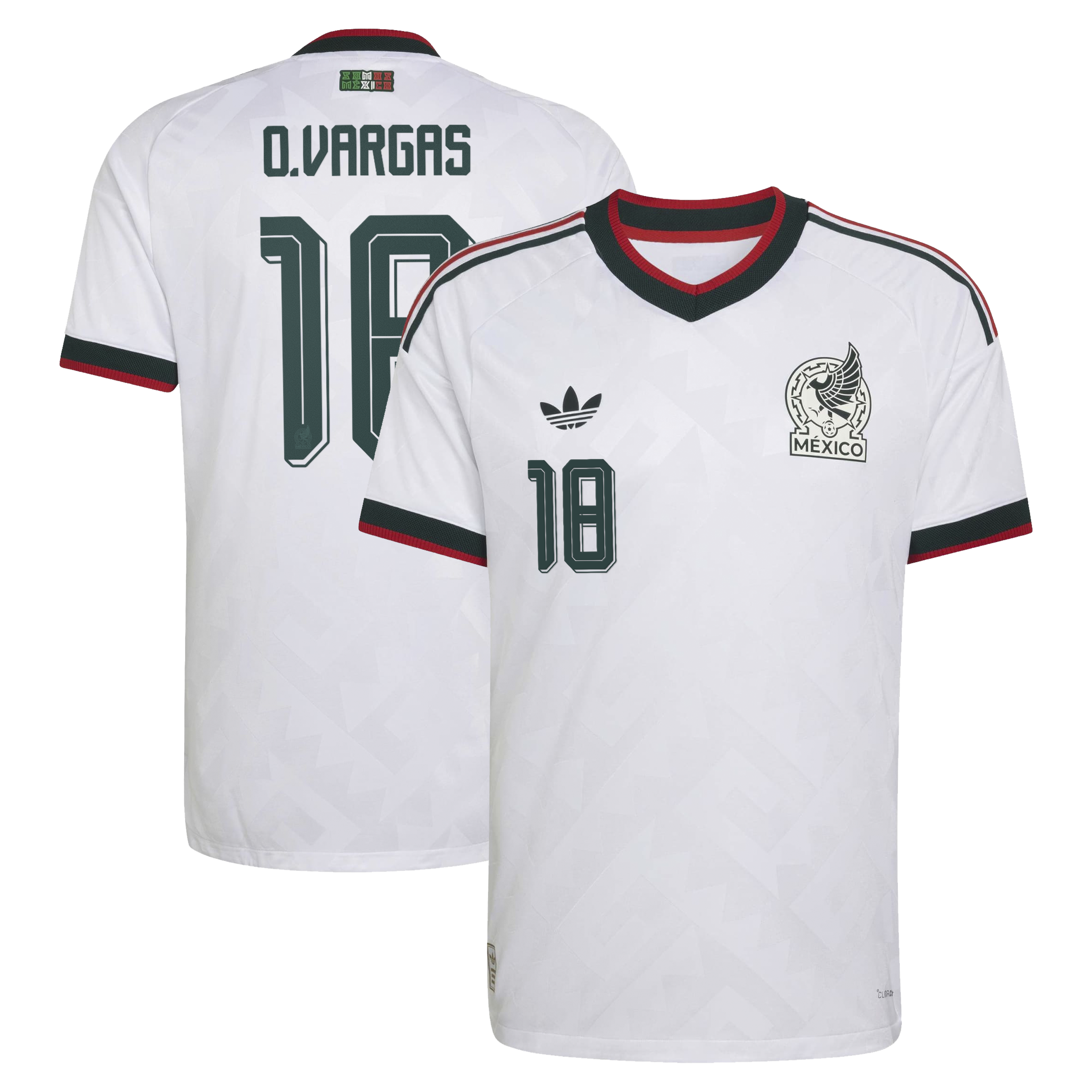 [SJH] Obed Vargas Mexico National Team 2026 Away On-Field Authentic Jersey - White