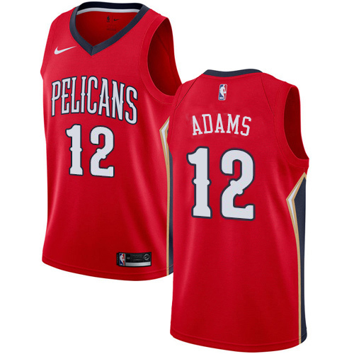Nike New Orleans Pelicans #12 Steven Adams Red NBA Swingman Statement Edition Jersey Mens