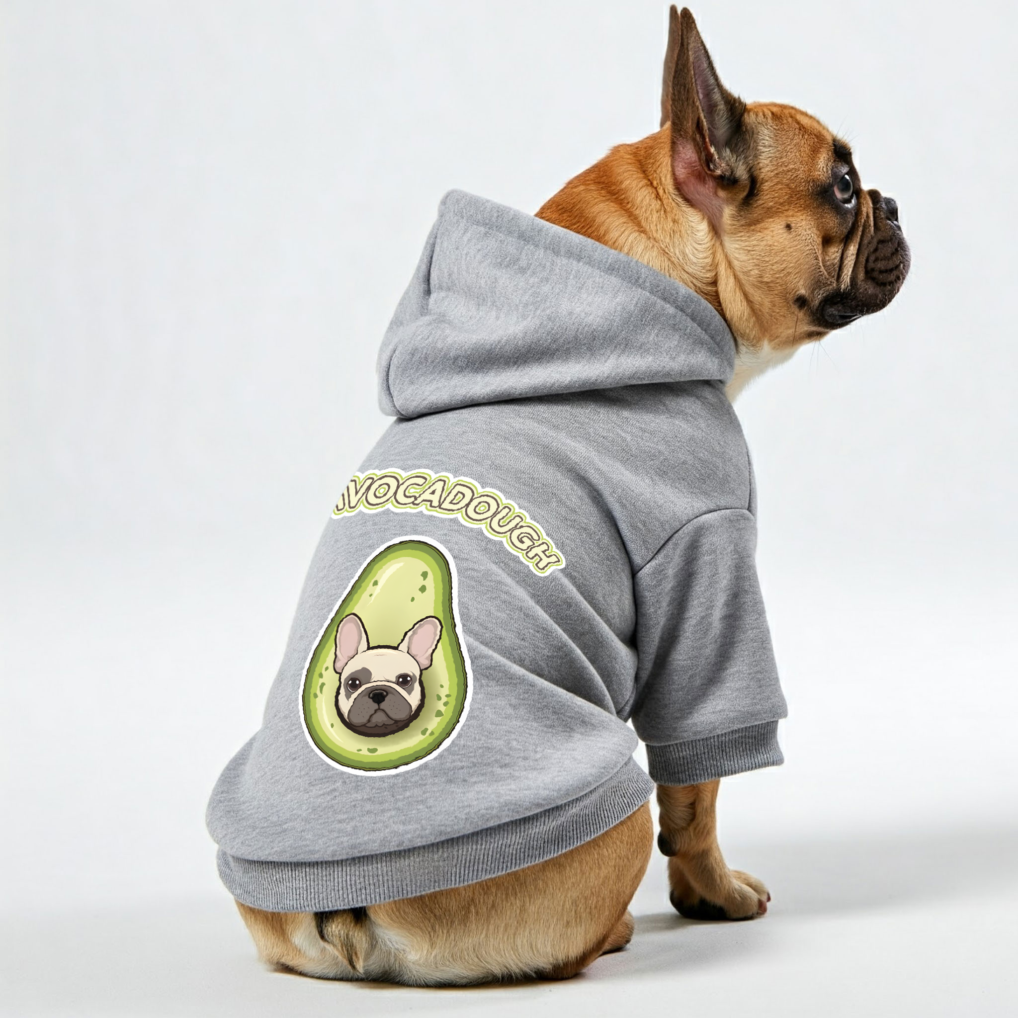 Street-Ready Avocadough - Personalized French Bulldog Hoodies With Fu...