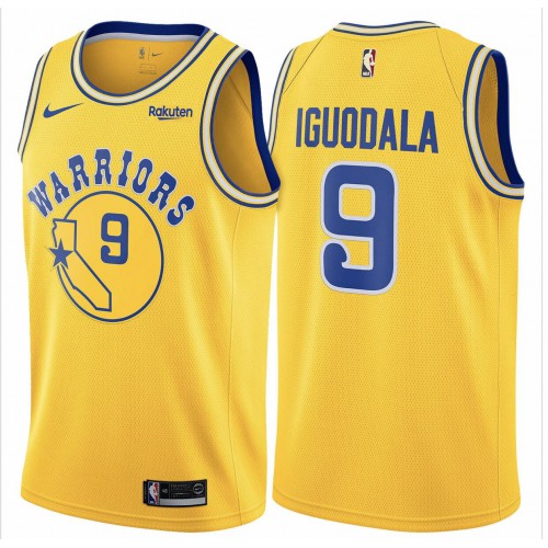 Gold Nike State Warriors #9 Warriors Jersey - Performance Fabric