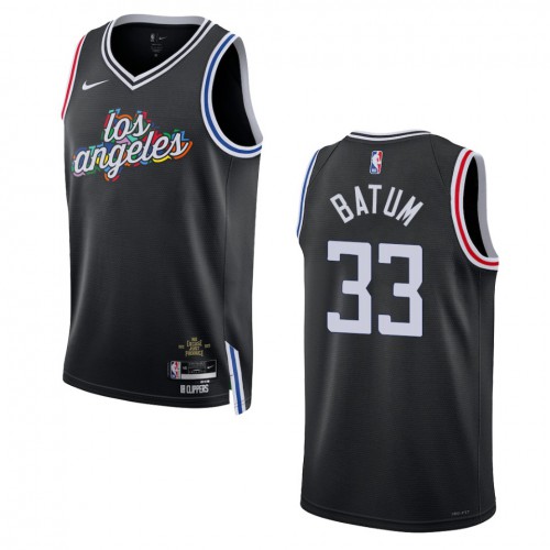 Los Angeles Los Angeles Clippers #33 Nicolas Batum Unisex Nike Black 2022-23 Swingman Jersey ¨C City Edition Mens