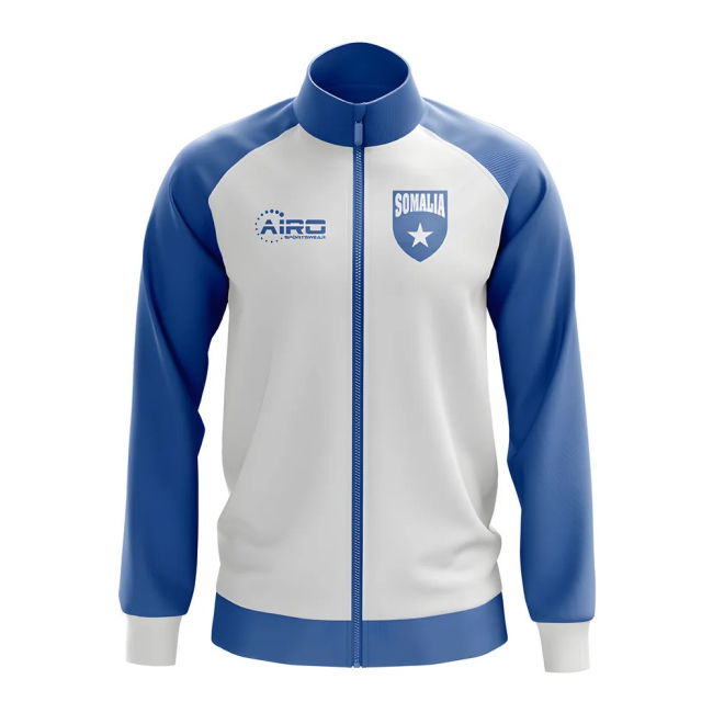 Top-Tier Match-Ready Somalia Concept Football Track Jacket (White)