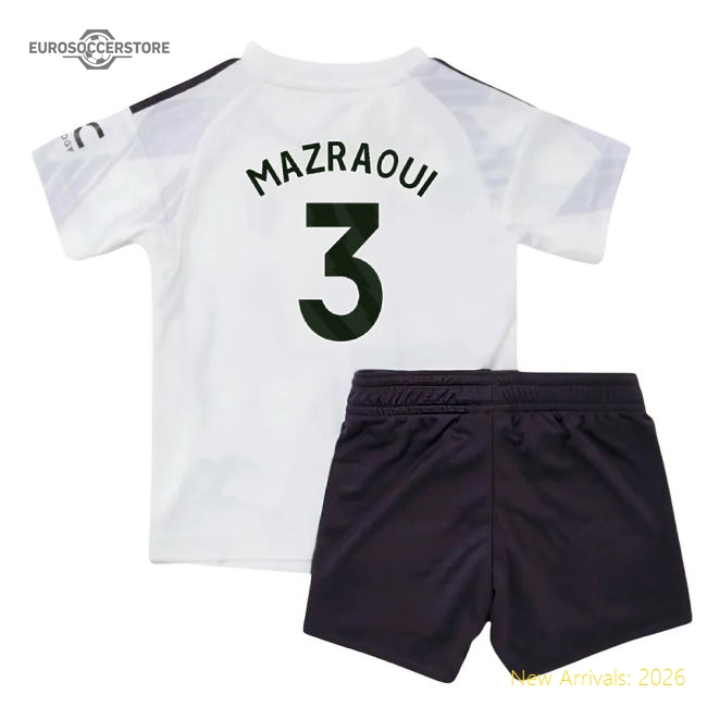Authentic 2025-2026 Man Utd Away Baby Kit (mazraoui 3) - Premium
