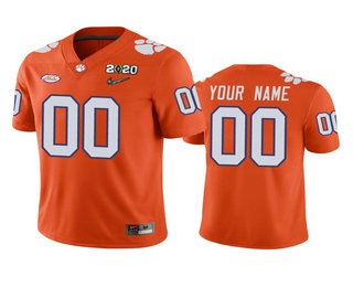 Men's CLE Tigers #2020 National Championship Orange 2020 game jersey
