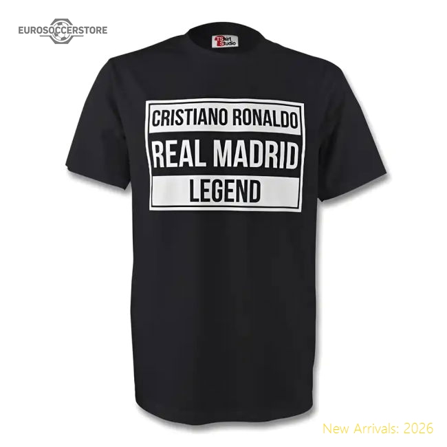 Trending Cristiano Ronaldo Real Madrid Legend Tee (Black) - Kids