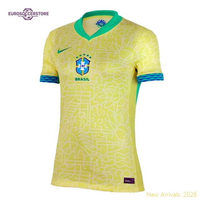 S Brazil Female 2024 Home Jersey Shirt Football Fan Apparel