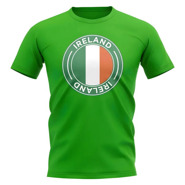 Ireland Football Badge T-Shirt (Green) Euro Worldcup Holland