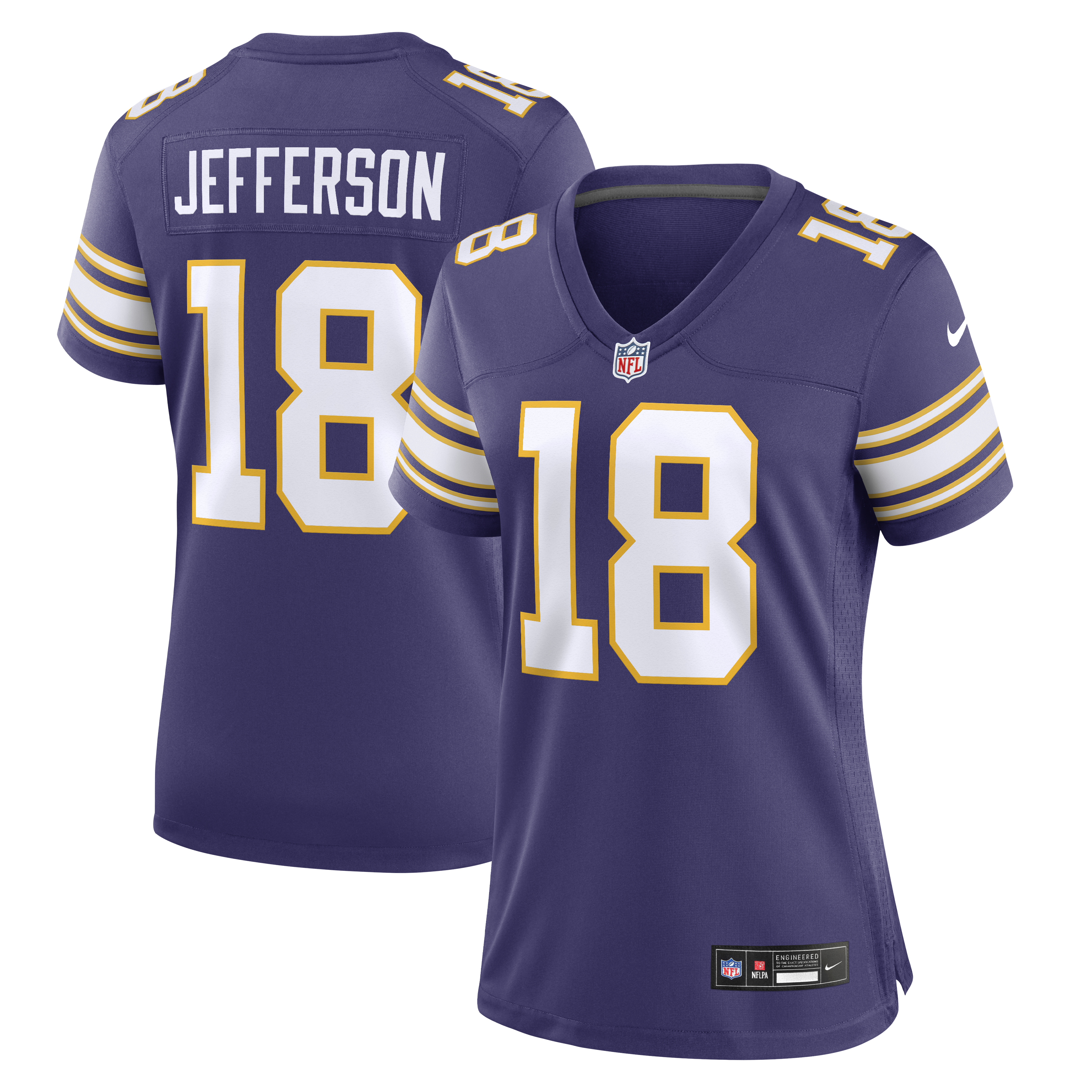 [JED] Justin Jefferson #18 Minnesota Vikings Women's Player Jersey - Purple