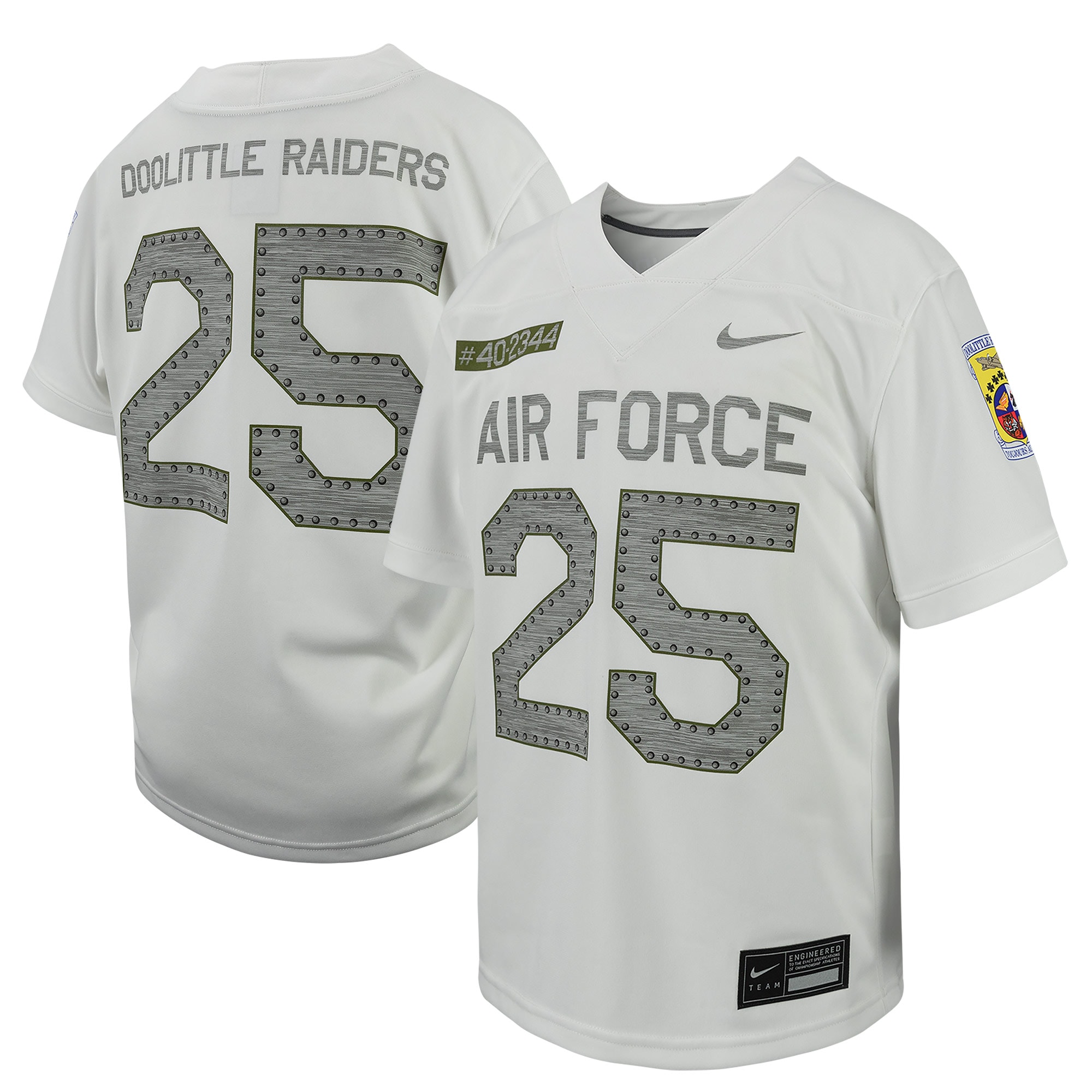 # Air Force Falcons Youth Football Game 2026 Season Football Jersey - White