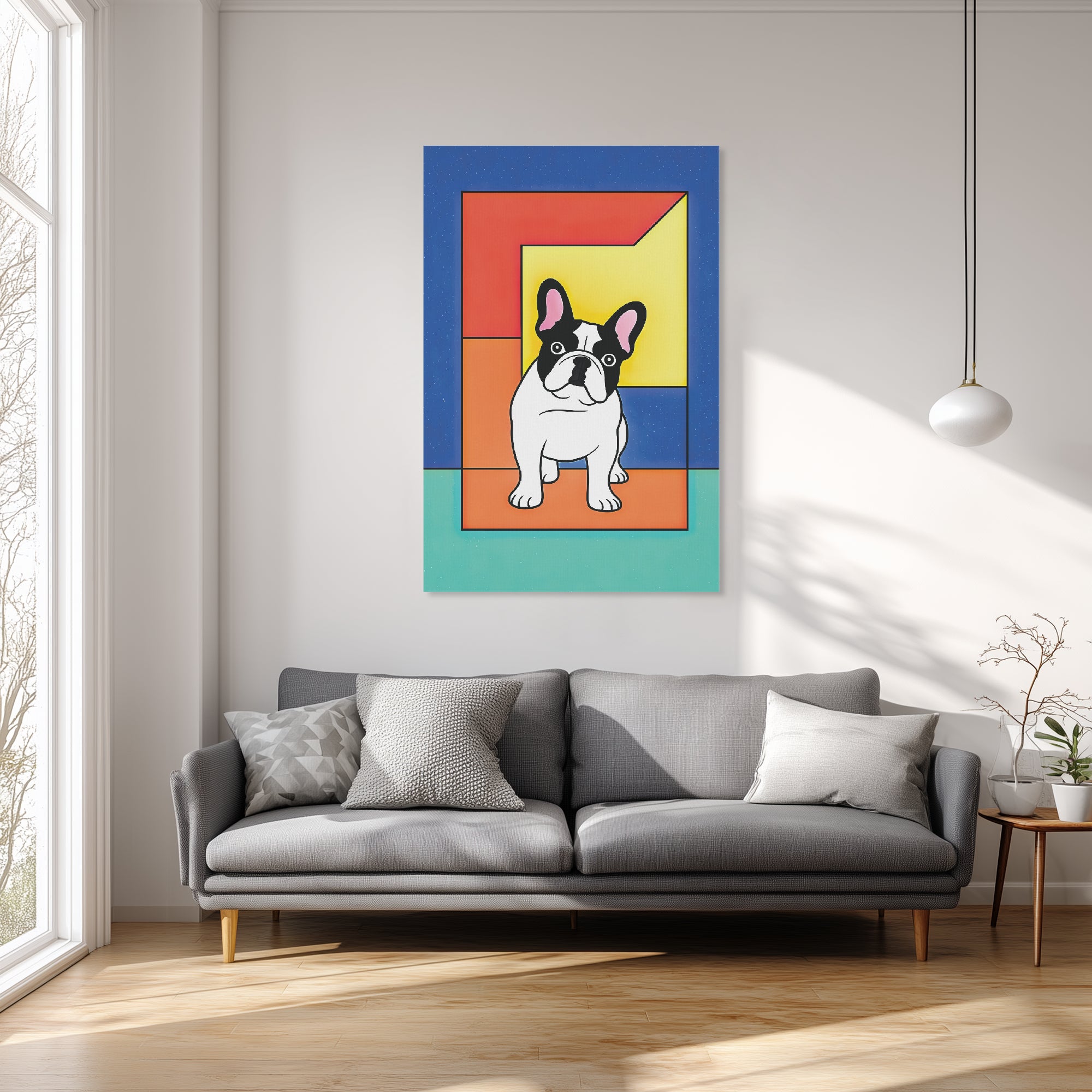 Minimal-Aesthetic Chapo - Vertical Canvas Painting for Pet Enthusiasts