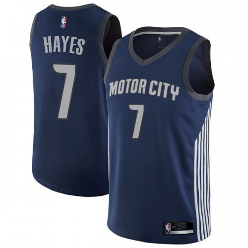 Nike Detroit Pistons #7 Killian Hayes Navy NBA Swingman City Edition Jersey Mens