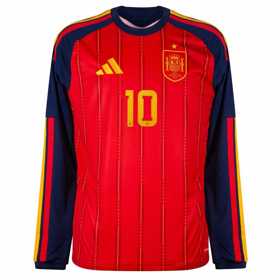 [JED] Spain Home Jersey 2026/2027 Lamine Yamal 10 Long Sleeve