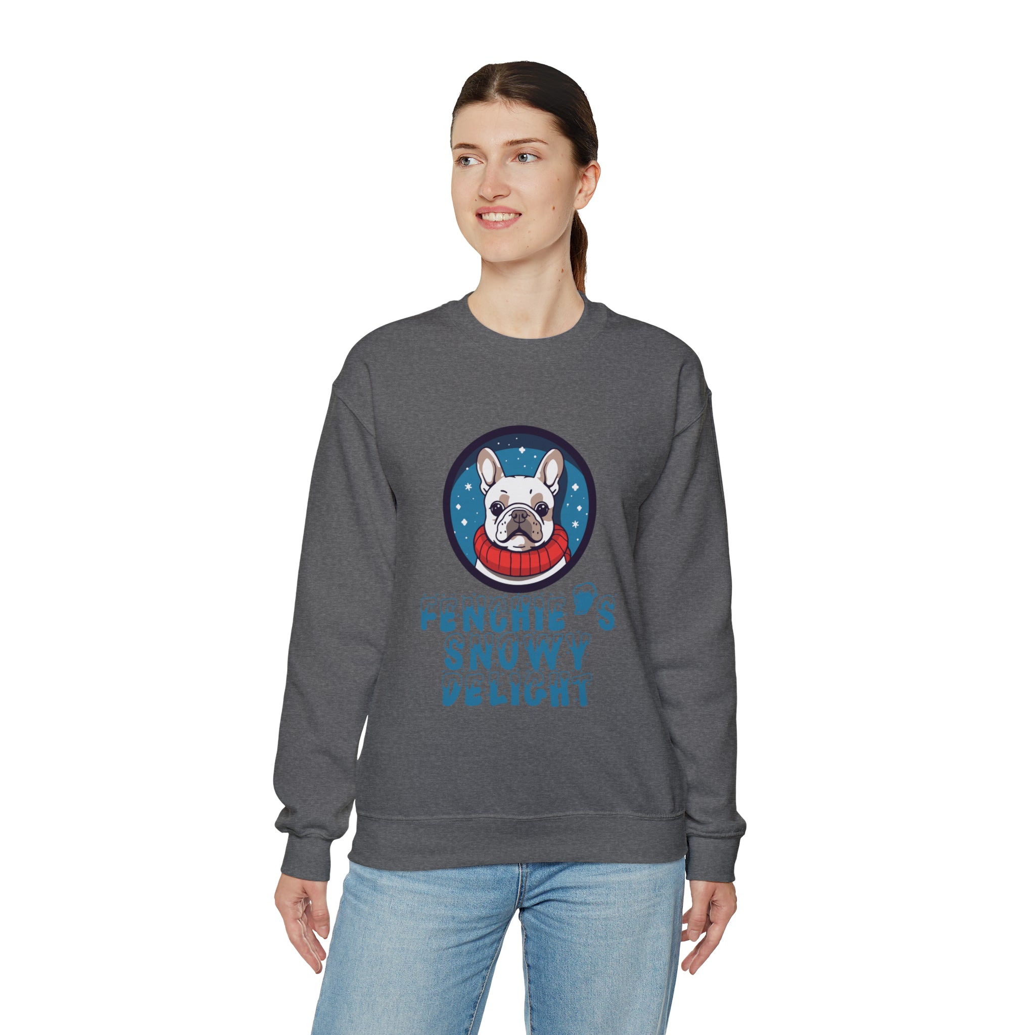 Snowy Delight - Frenchie Lover Unisex Sweatshirt Everyday Use