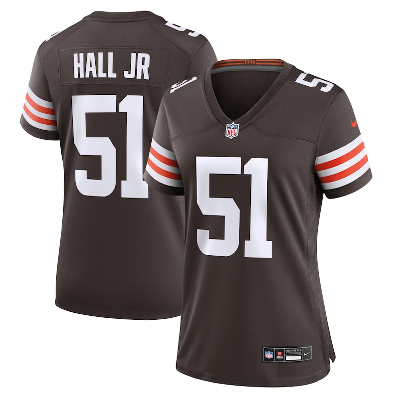 None Mike Hall Jr. Team Captain CLE Browns High-Quality Jersey