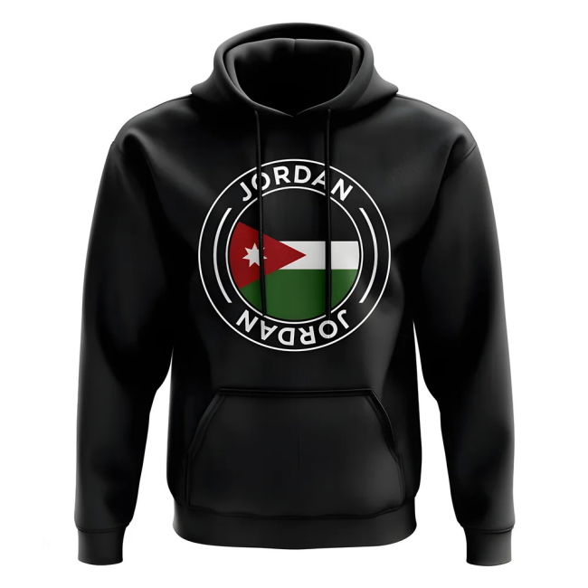Top-Tier World-Class Jordan Football Badge Hoodie (Black)