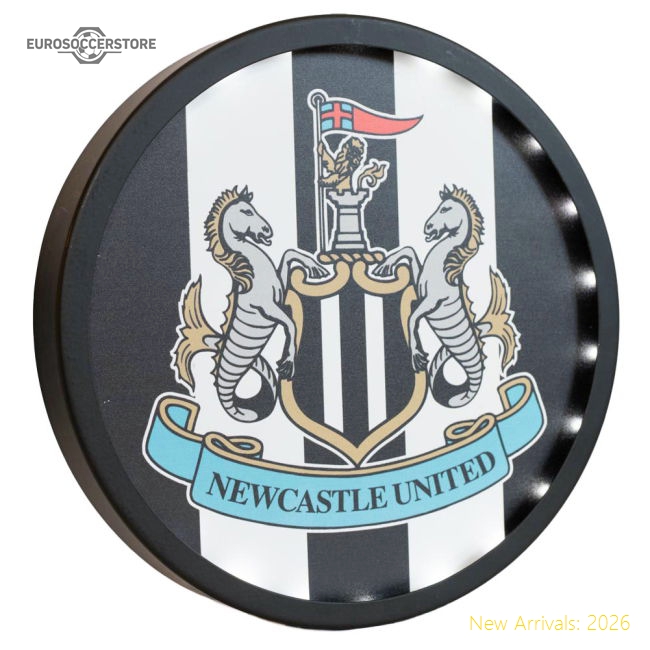 Newcastle United Fc Metal Led Logo Sign - Budget-friendly