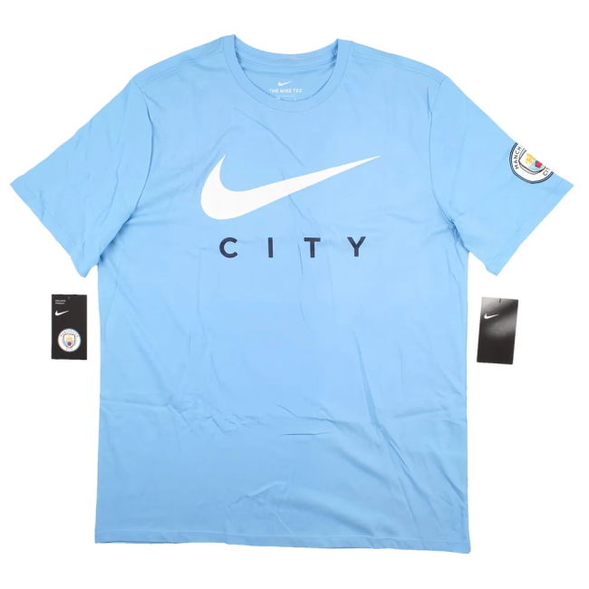 2018-2019 Manchester City T-Shirt Swoosh - Field Blue (Match Day)