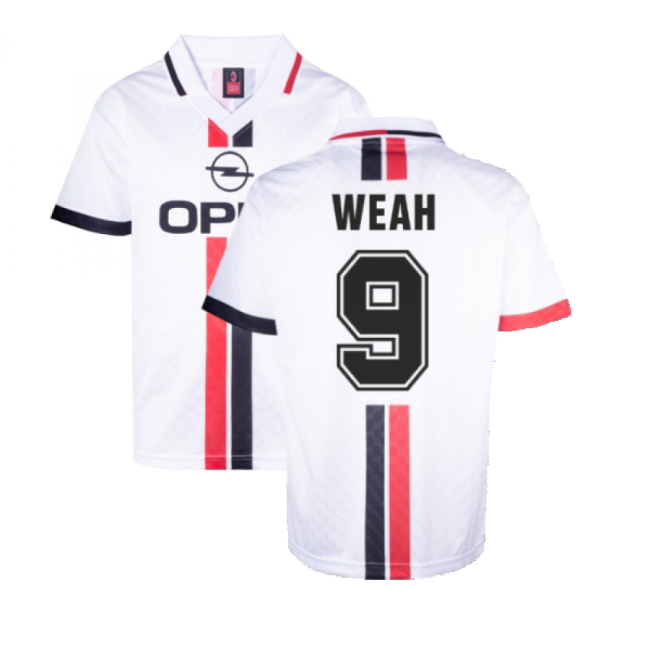 Match Away Ac Milan Weah Jersey Durable Breathable Athletic Fit
