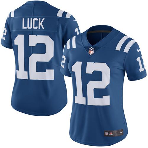 NFL I C Colts #12 Andrew Luck Limited Blue Jersey - Fan Favorite