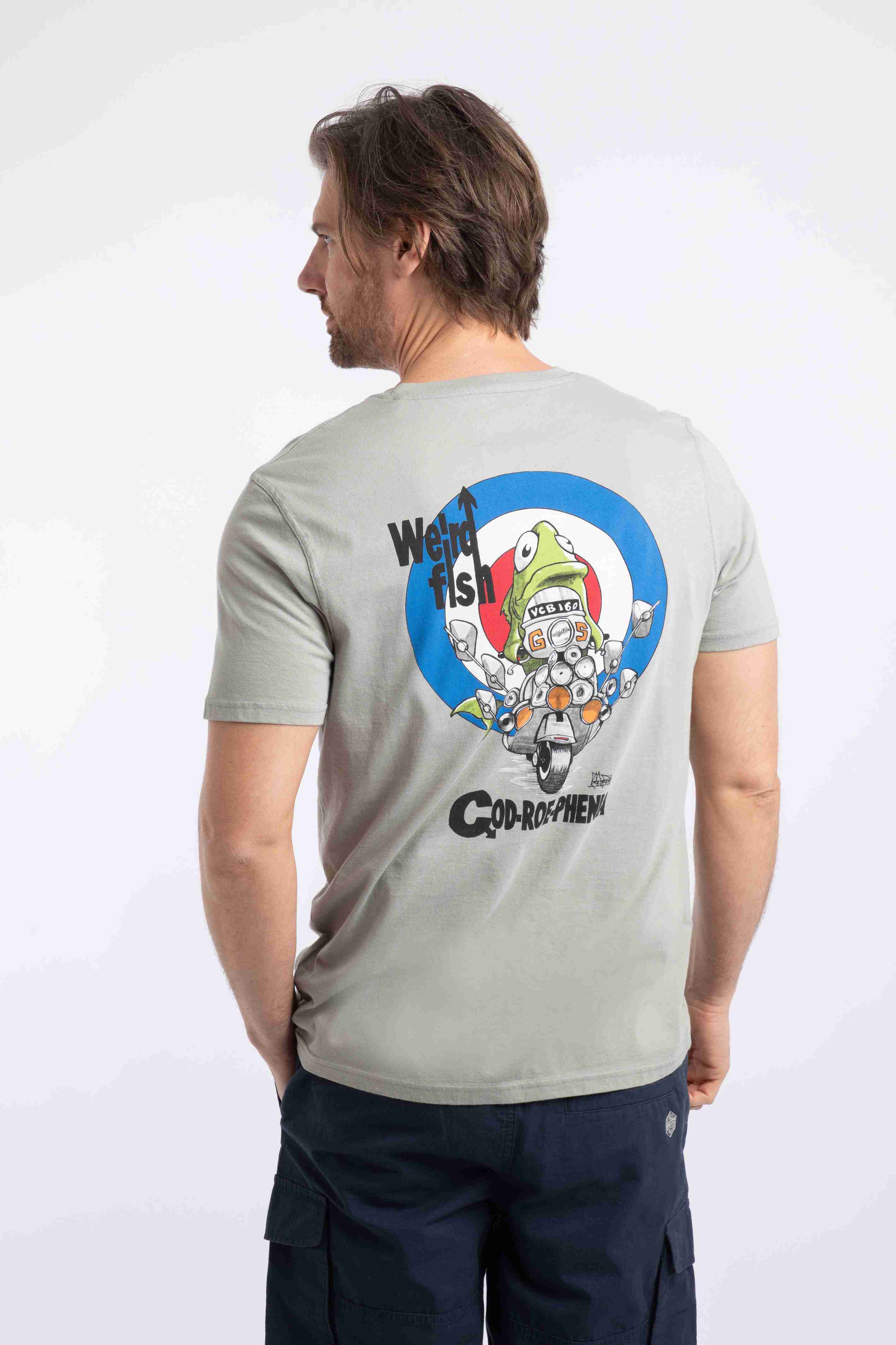 Codroephenia Back Print Artist T-Shirt Limestone