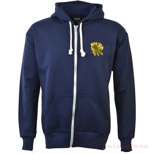 England Rugby 6 Nations Gold Rose Zip Hoodie - Navy