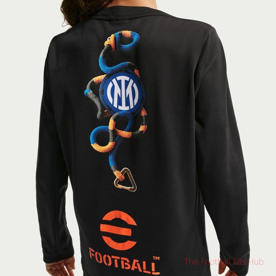 Inter Milan X ACG Training Shirt Dri-FIT Academy Pro Pre Match Warm 4th - Black/Safety Orange Kids