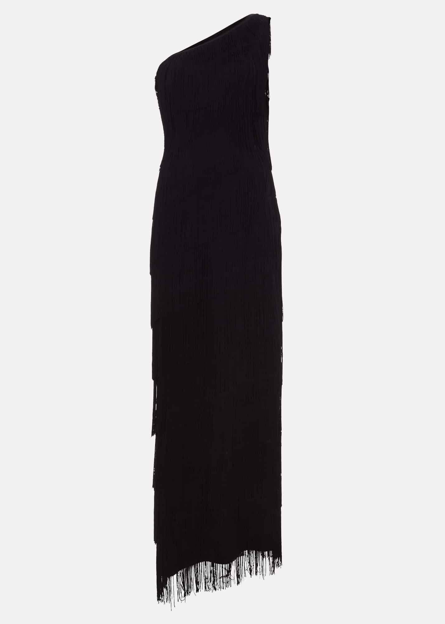 Otto One Shoulder Fringe Maxi Dress