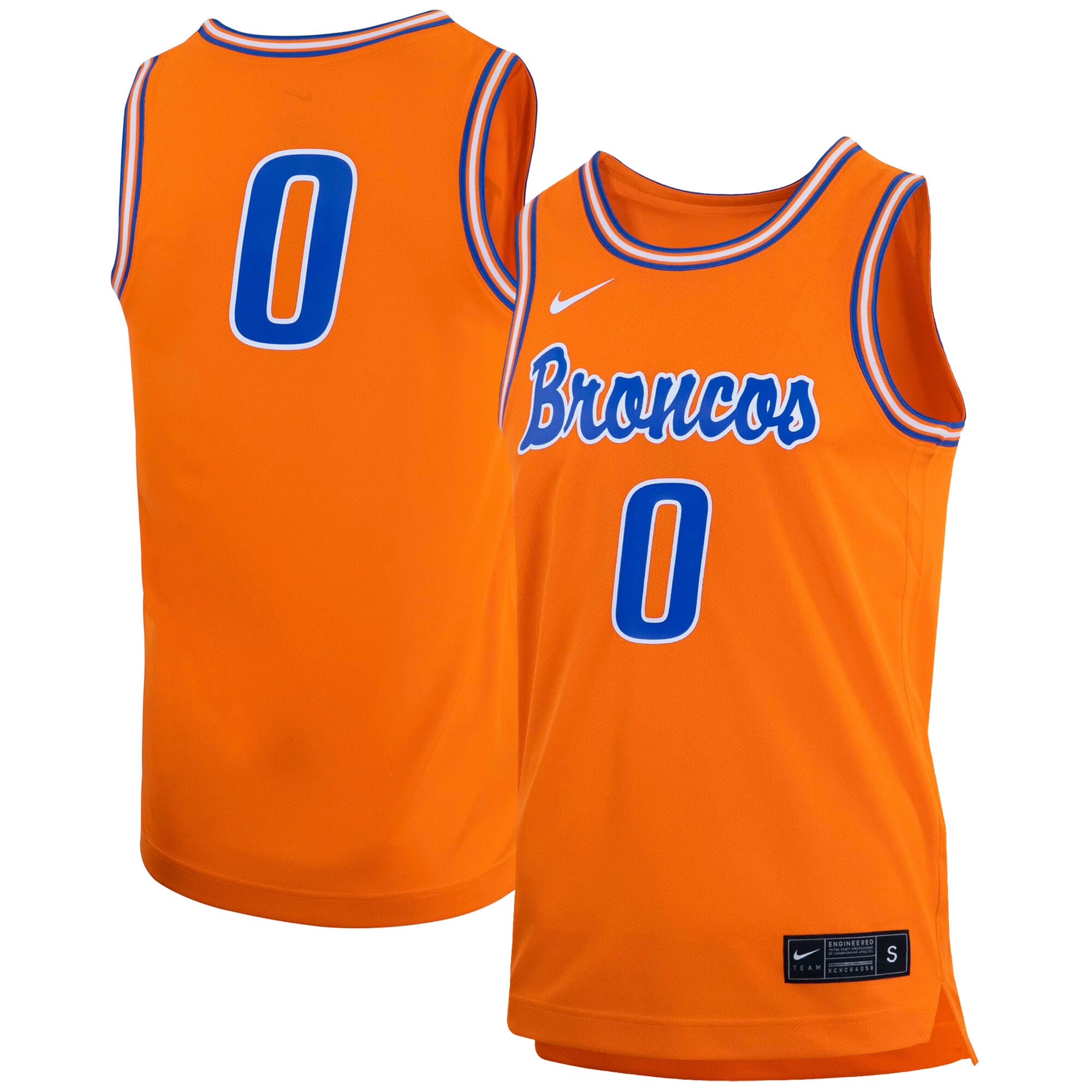 [DDG] Boise State Broncos Retro Replica Basketball Jersey - Orange