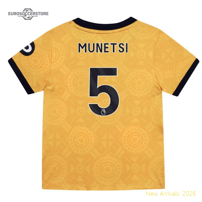 Wolverhampton Wanderers Children 2025 Home Jersey For Football Game Day Apparel