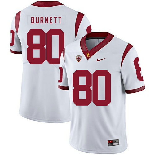 Men's None White 2024 authentic Deontay Burnett #80 official Jersey