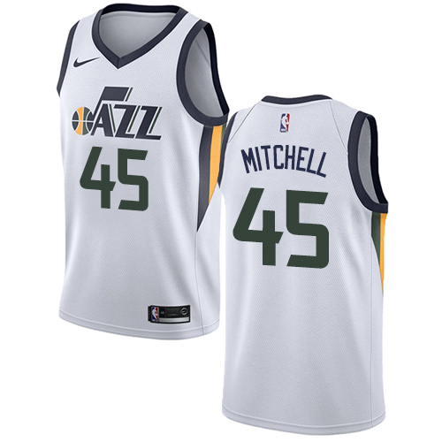Durable Jazz Donovan Mitchell #45 2024 Icon Swingman NBA Jersey White