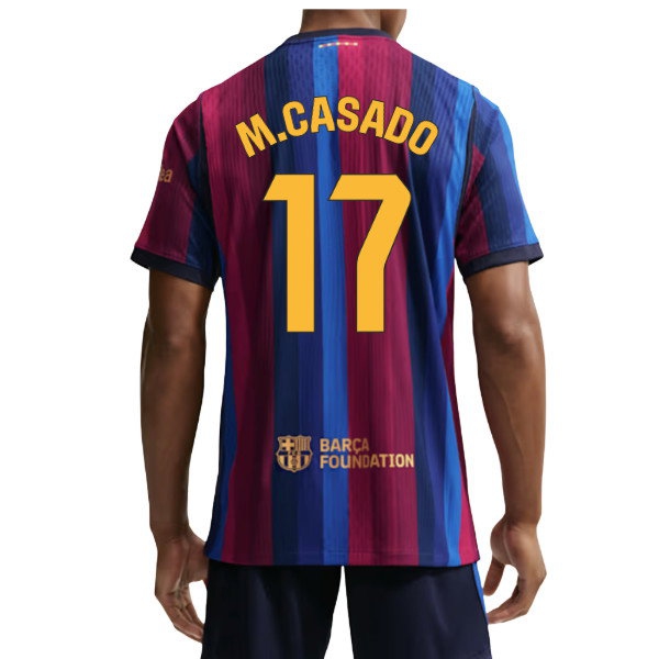 2026-2027 Barcelona Authentic Aero-Fit Match Home Shirt (M.Casado 17)