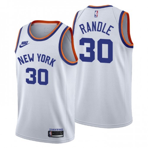 New York New York Knicks #30 Julius Randle Womens Nike Releases Classic Edition NBA 75th Anniversary Jersey White Womens