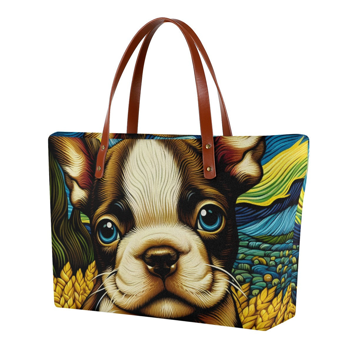 Rosie - Warm Women's Tote Bag For Boston Terrier Lovers Outdoor Use