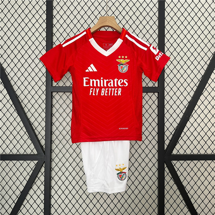 Kids Benfica 2425 Home Football Kit ShirtShorts - Official Replica