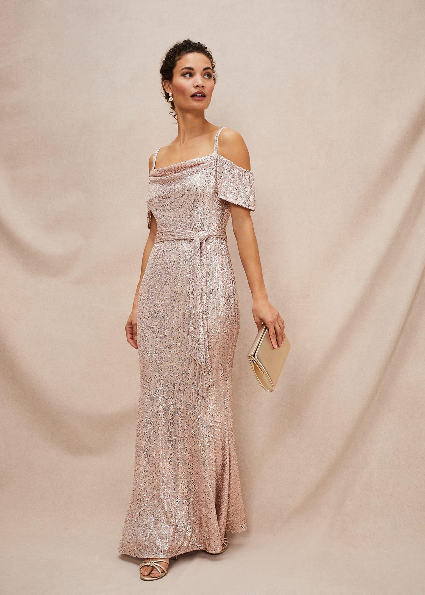 Poppy Off The Shoulder Sequin Dress