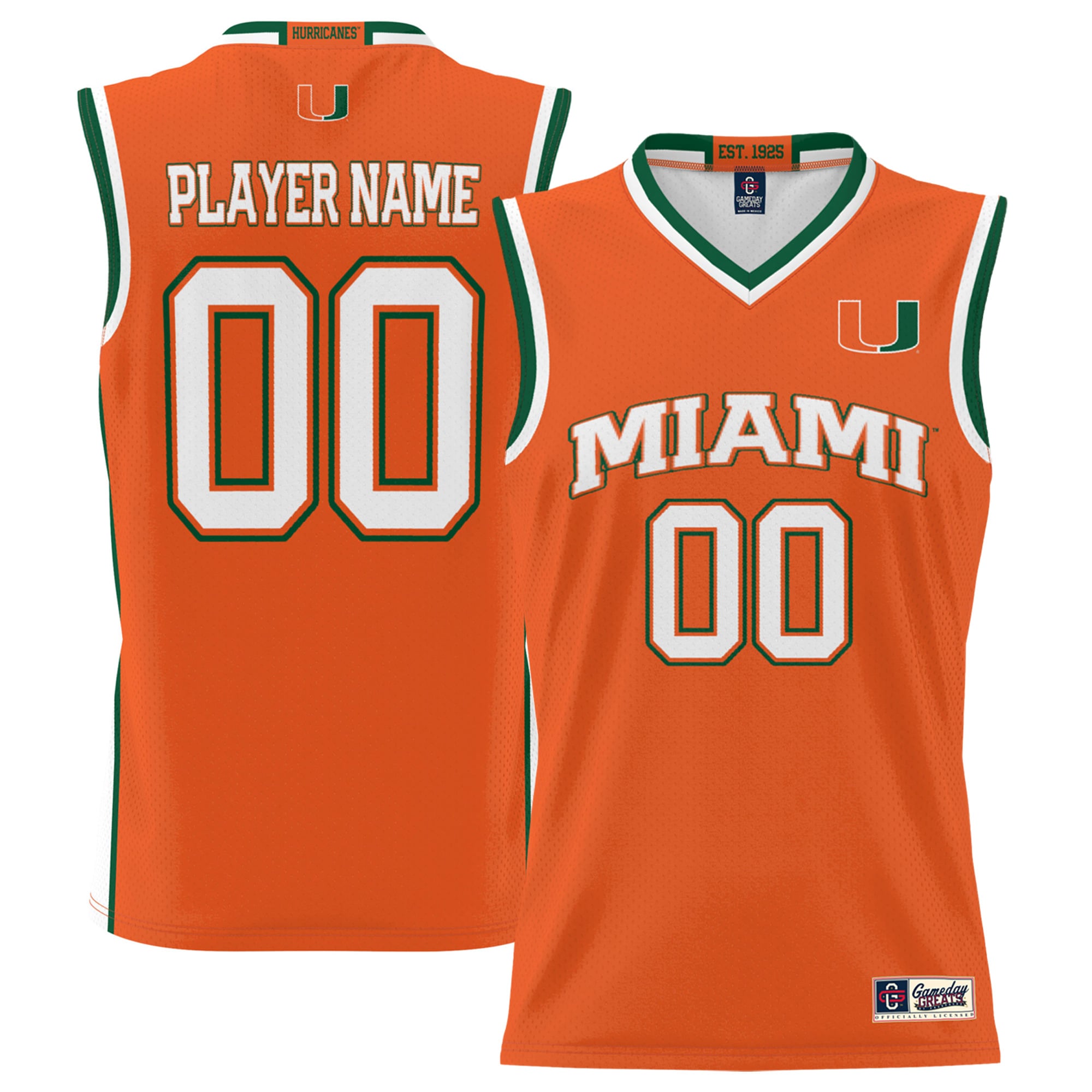 Miami Hurricanes GameDay Greats Unisex NIL Pick-A-Player Lightweight Women's Basketball Jersey - Orange