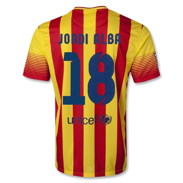 Moisture Wicking Barca 1314 Barcelona 18 JORDI ALBA Away Shirt