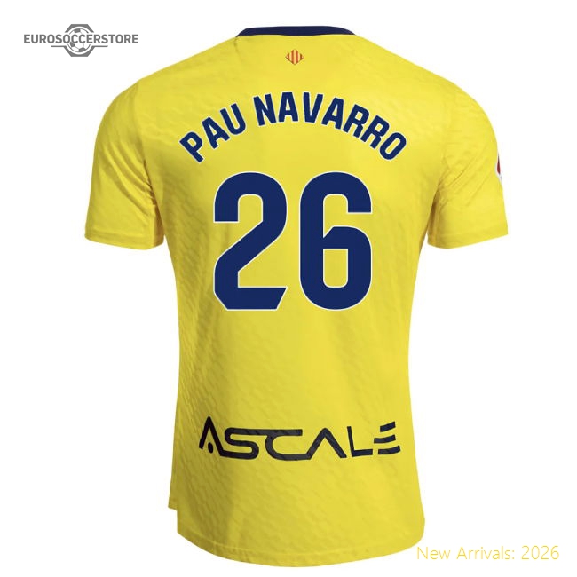Supporter 2025-2026 Villarreal Home Shirt (Pau Navarro 26)
