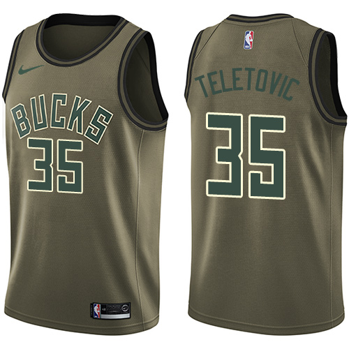 High-Quality MIL #35 Mirza Teletovic 2024 Icon NBA Swingman Jersey