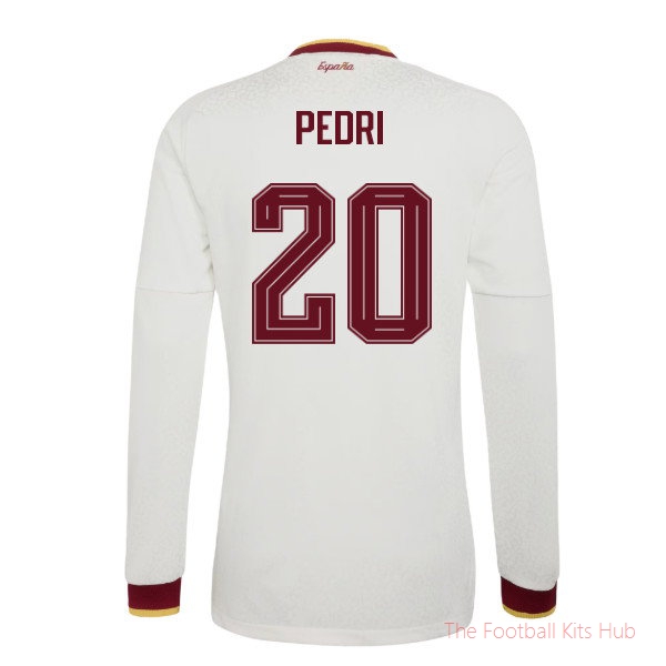 2026-2027 Spain Authentic Long Sleeves Away Shirt (Pedri 20)