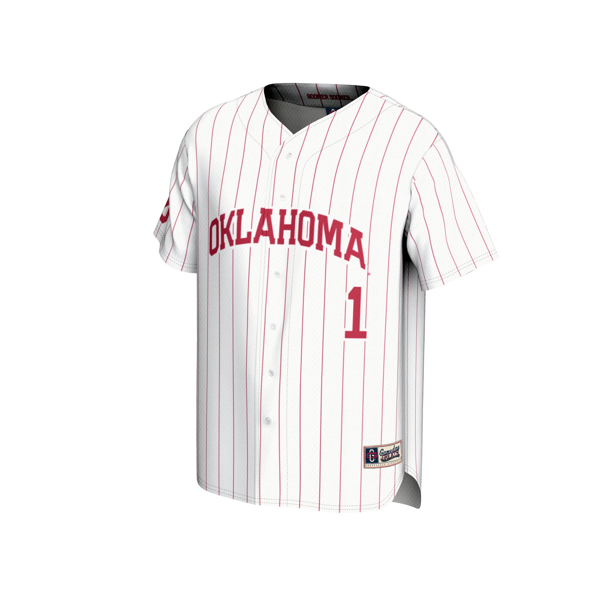 [DDG] Oklahoma Sooners GameDay Greats Youth Lightweight Baseball Jersey - White