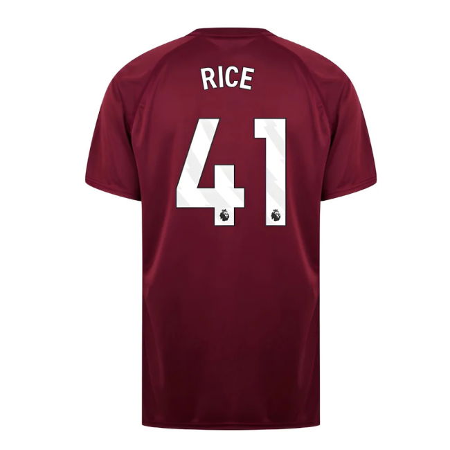 West Ham United Poly T-Shirt (Claret/Blue) (Rice 41)