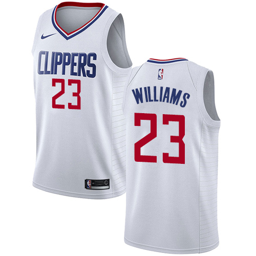 White Nike Angeles Clippers #23 Clippers Jersey - Durable Fabric