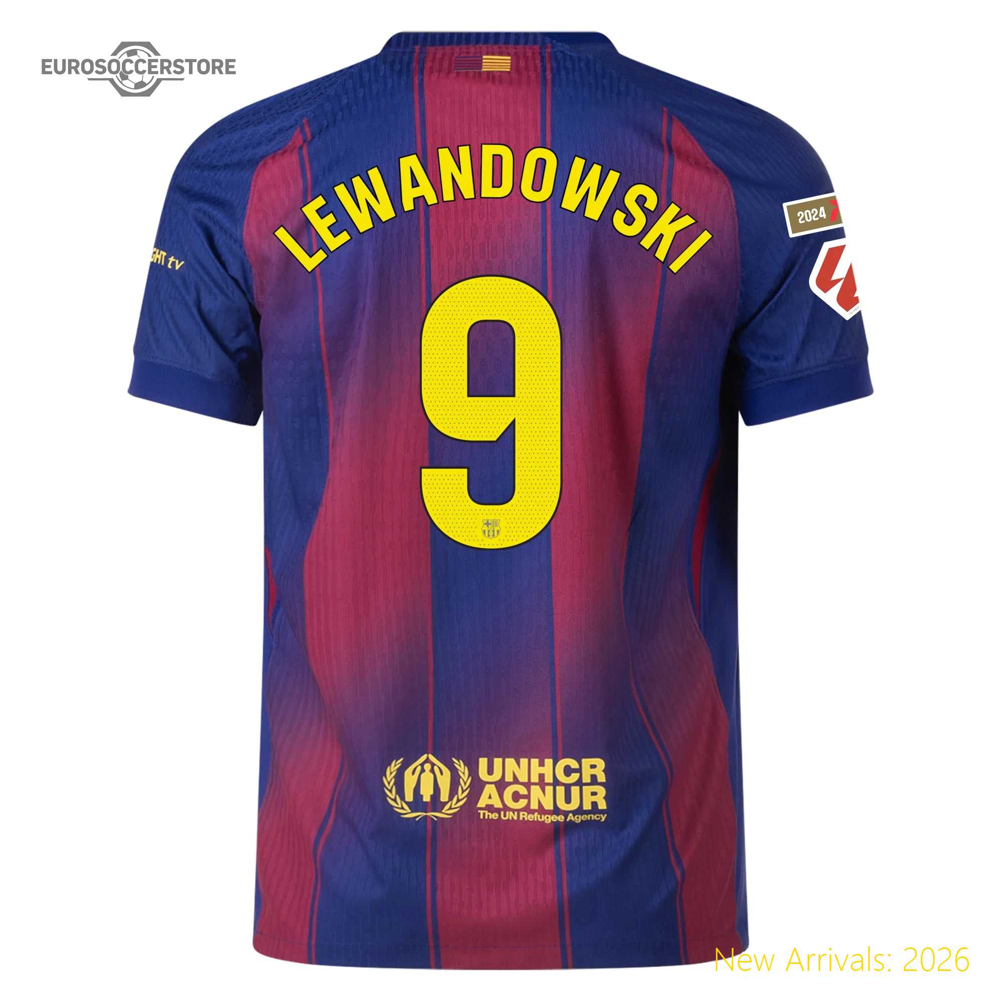 Men Bar Lewandowski Barcelona Home Official Home Jersey 2023