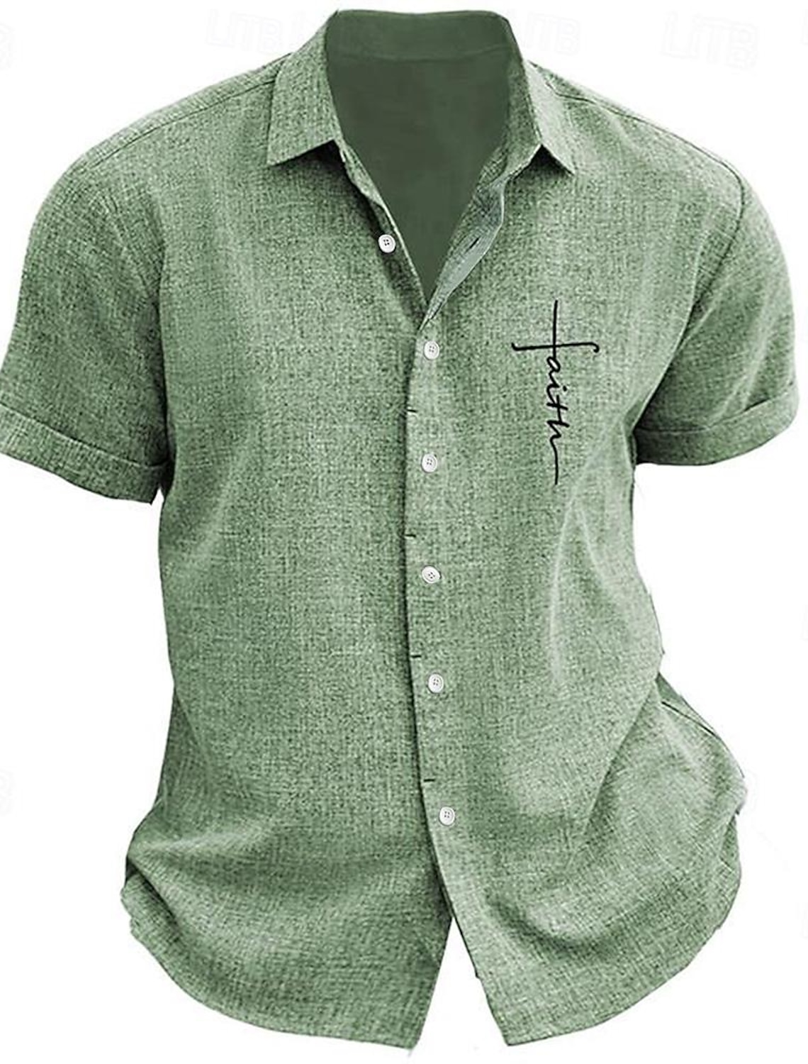 Men's Shirt Dress Plaid / Check Outdoor Casual Blue Green Khaki Gray