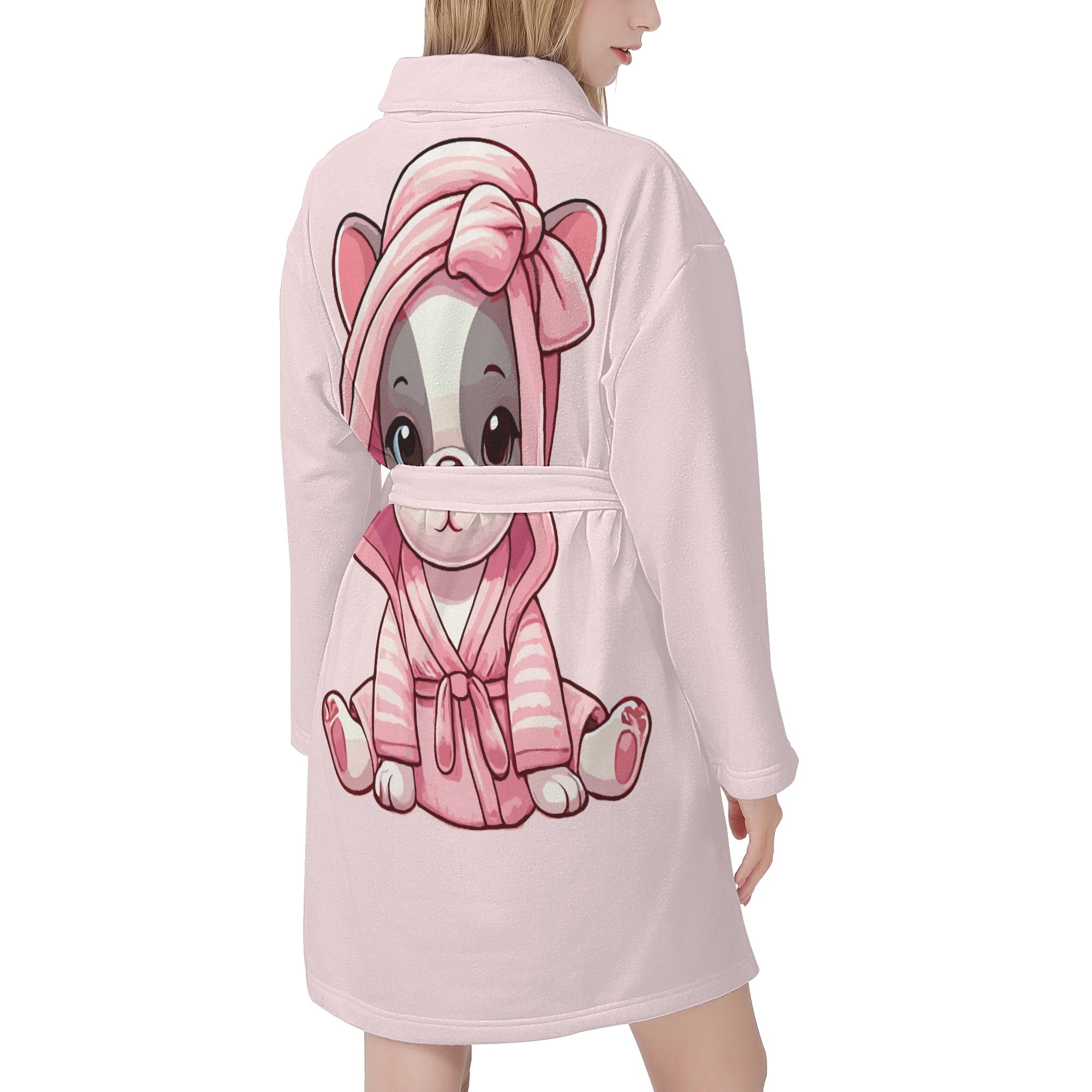 Premium Hazel - Premium Women Bathrobe For French Bulldogs