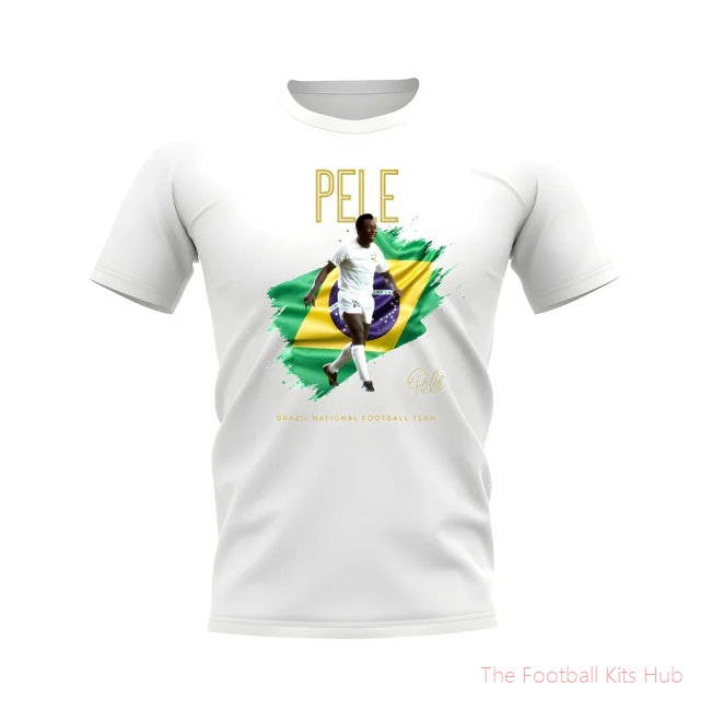 Pele Brazil Image T-Shirt (White)