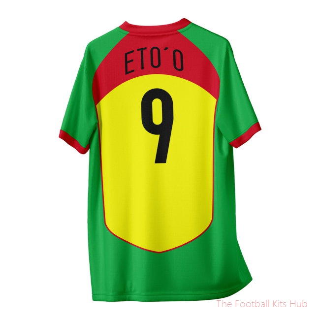 Eto\\'o 9 Cameroon Vintage Style Concept Shirt Adult Short Sleeve