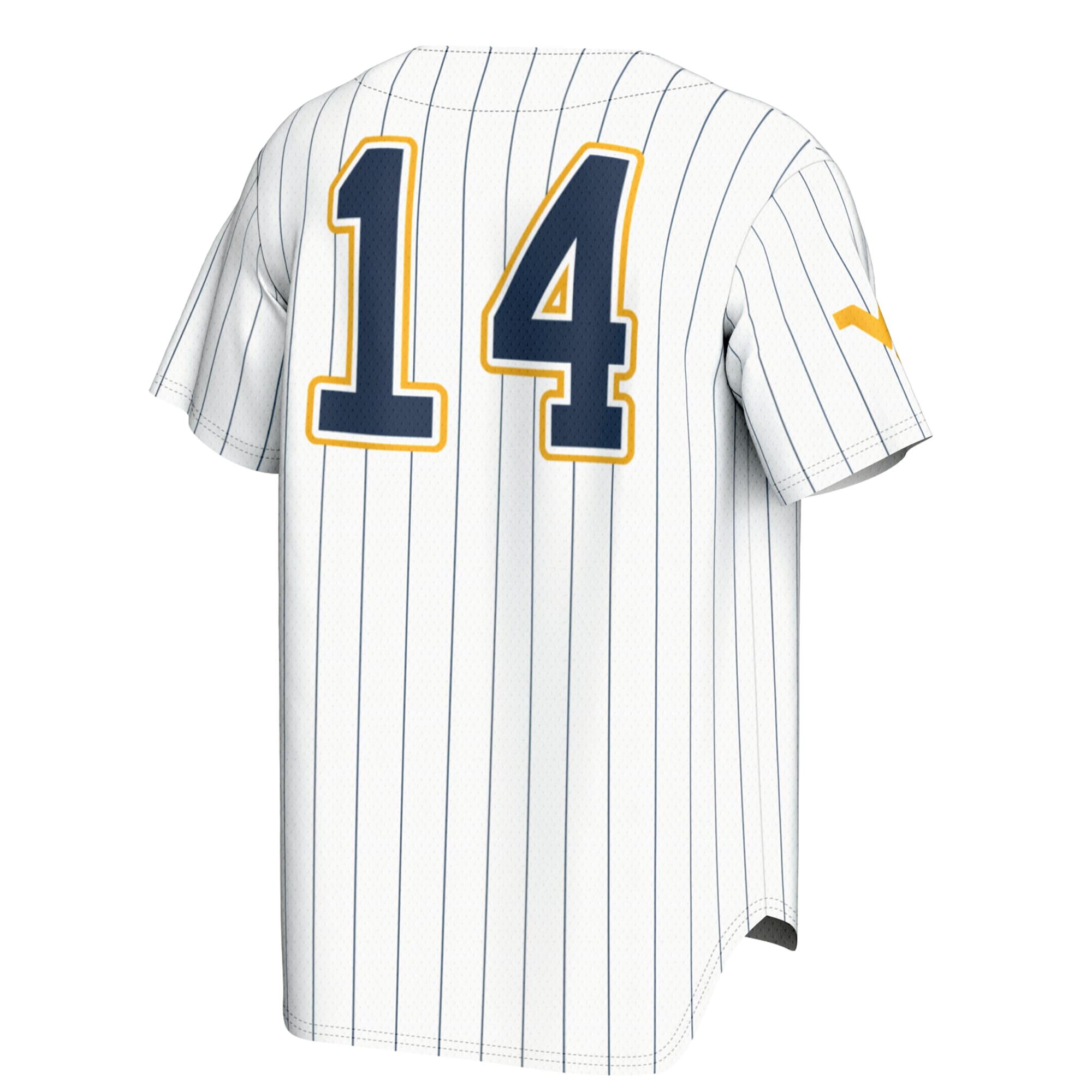 [NJP] West Virginia Mountaineers GameDay Greats Unisex Lightweight Baseball Fashion Jersey - White